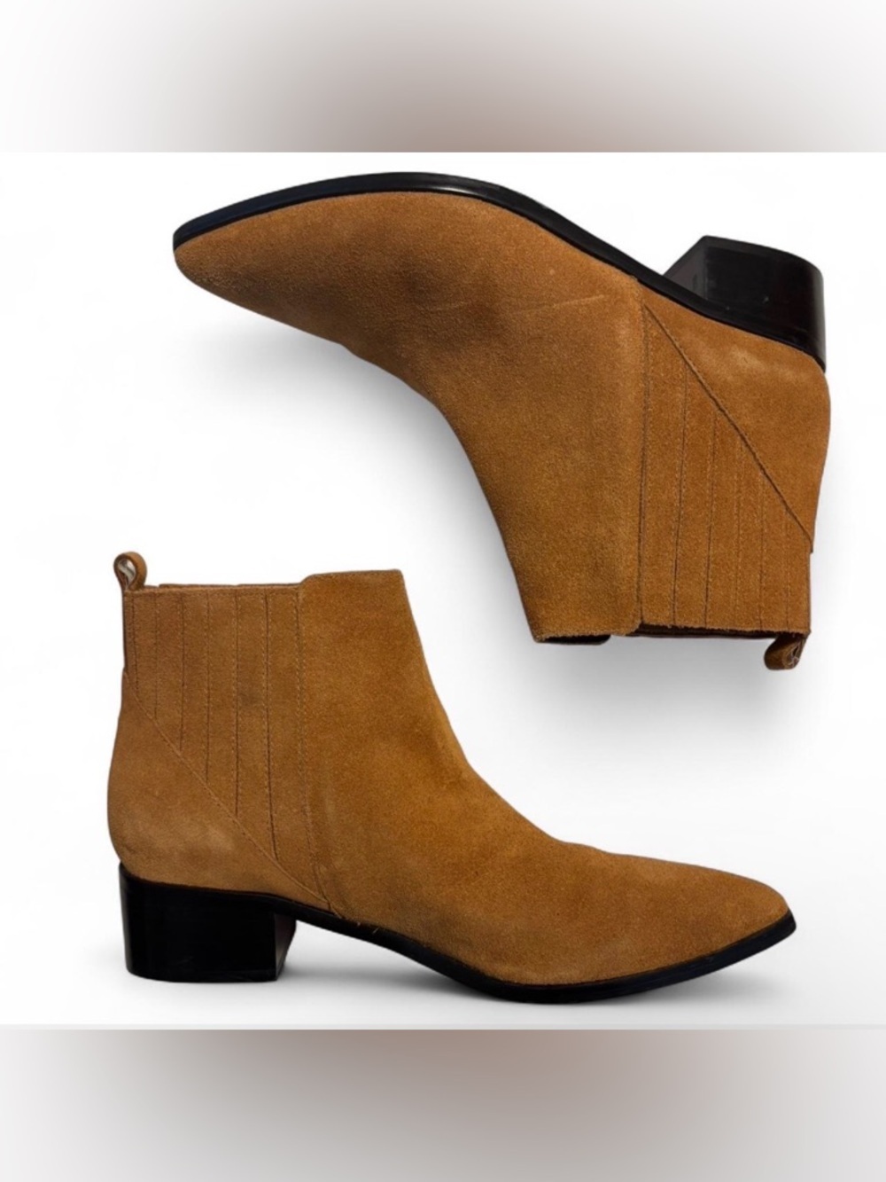 Marc Fisher LTD Yarita Suede Western Yarita  Ankle Pull On Booties Brown Size 9 - Picture 7 of 7